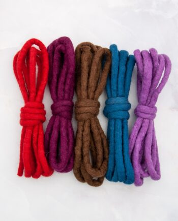 Sale - Handmade Wool Felt cord set +- 4 mm