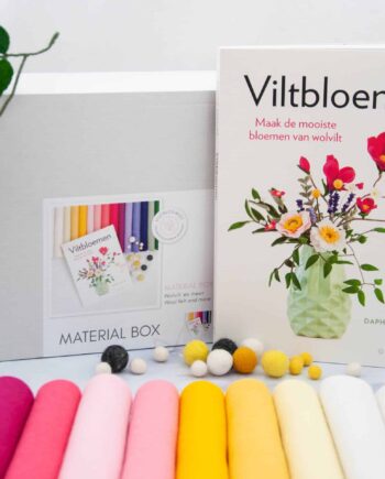 Viltbloemen book + Material box Bundel