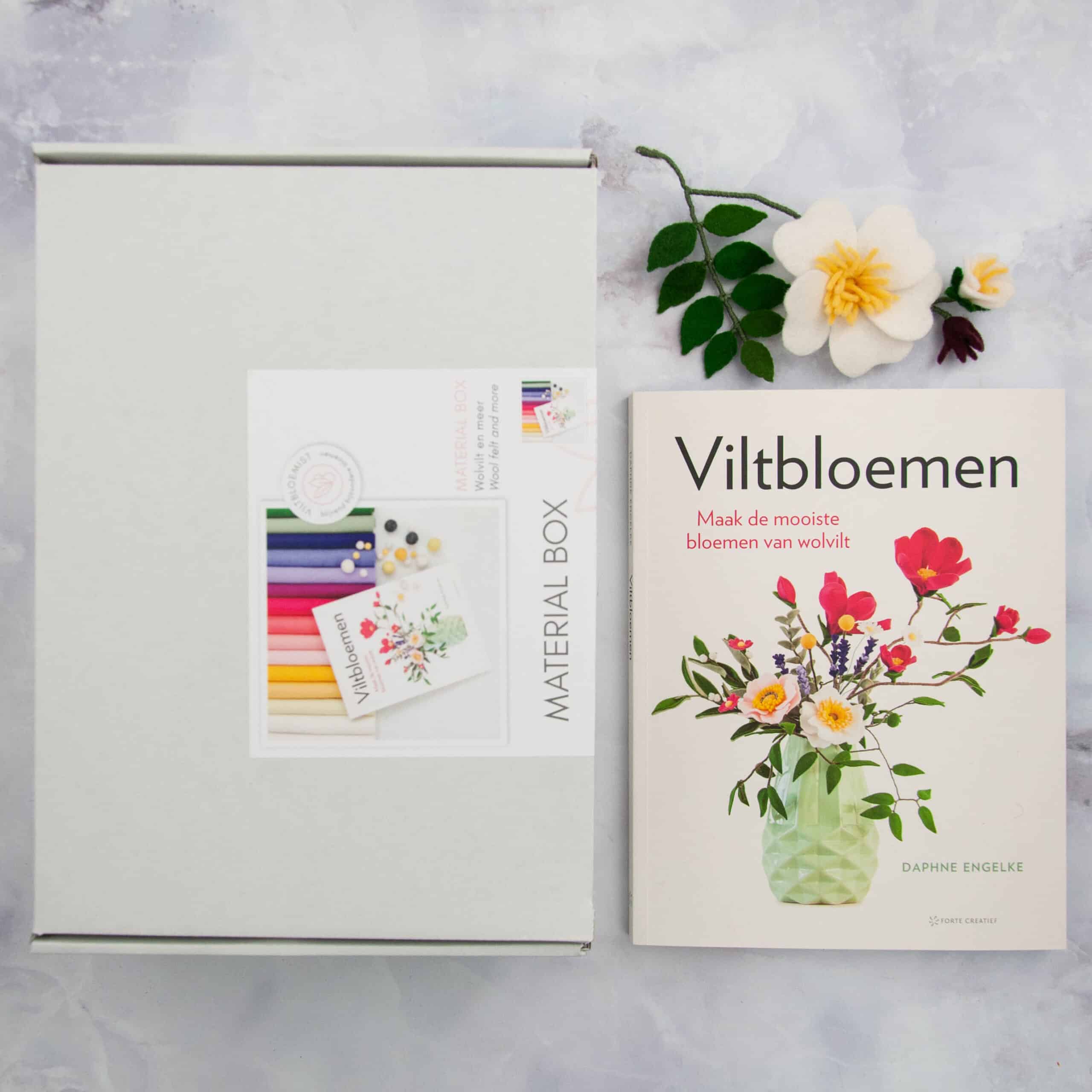 Viltbloemen Boek + Materialen box Bundel